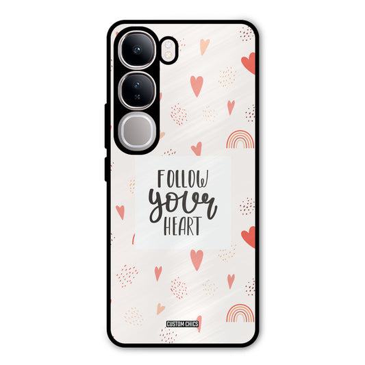 Follow Heart Vivo Y300 Mobile Back Cover - Typography PrintShield Case