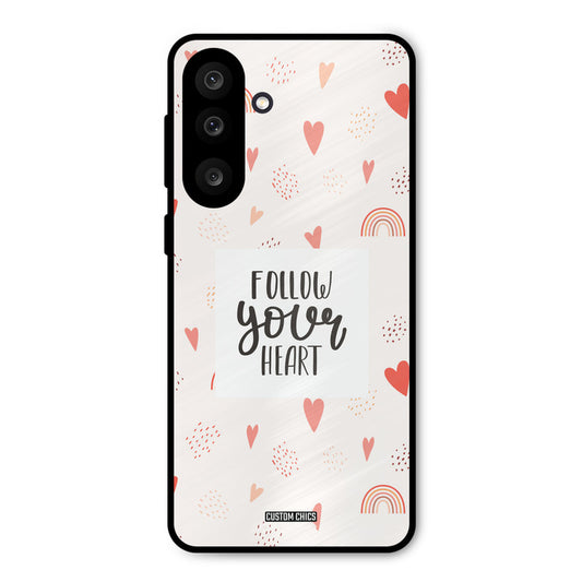 Follow Heart Samsung Galaxy M56 Mobile Back Cover - Typography PrintShield Case