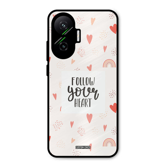 Follow Heart Poco F7 5G Mobile Back Cover - Typography PrintShield Case