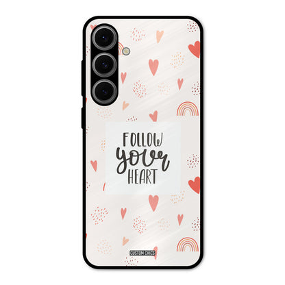 Follow Heart Samsung Galaxy S24 Mobile Back Cover - Typography PrintShield Case