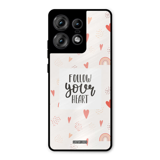 Follow Heart Motorola Edge 50 Pro Mobile Back Cover - Typography PrintShield Case