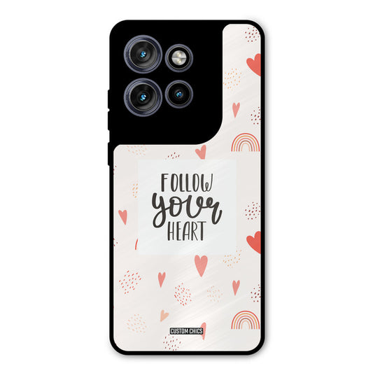 Follow Heart Motorola Edge 50 Neo Mobile Back Cover - Typography PrintShield Case