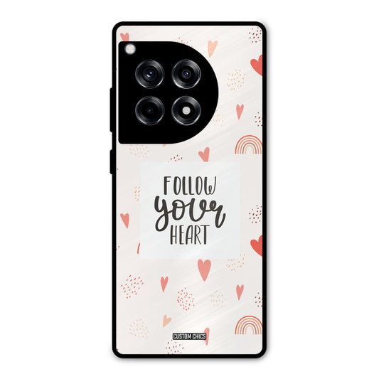 Follow Heart OnePlus 12R Mobile Back Cover - Typography PrintShield Case