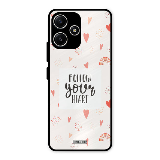 Follow Heart Redmi 12 5G Mobile Back Cover - Typography PrintShield Case