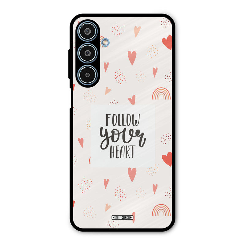 Follow Heart Samsung Galaxy M35 5G Mobile Back Cover - Typography PrintShield Case