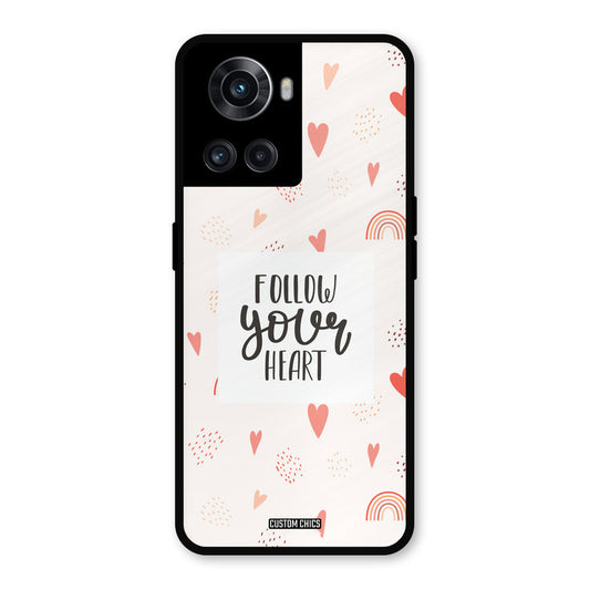Follow Heart OnePlus 10R Mobile Back Cover - Typography PrintShield Case