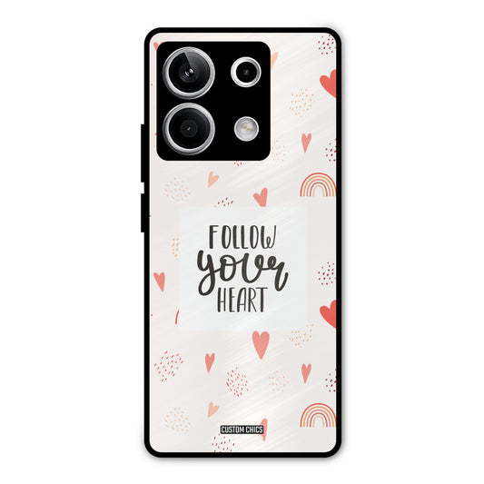 Follow Heart Redmi Note 13 5G Mobile Back Cover - Typography PrintShield Case