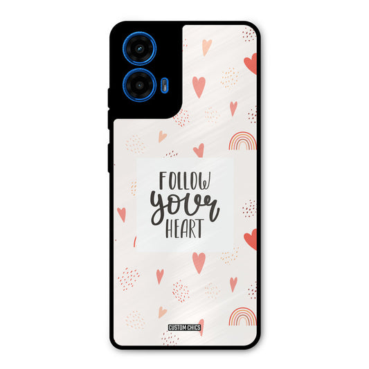 Follow Heart Moto G45 Mobile Back Cover - Typography PrintShield Case