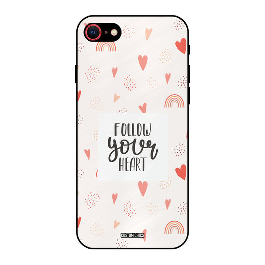 Follow Heart iPhone SE 2020 Mobile Back Cover - Typography PrintShield Case