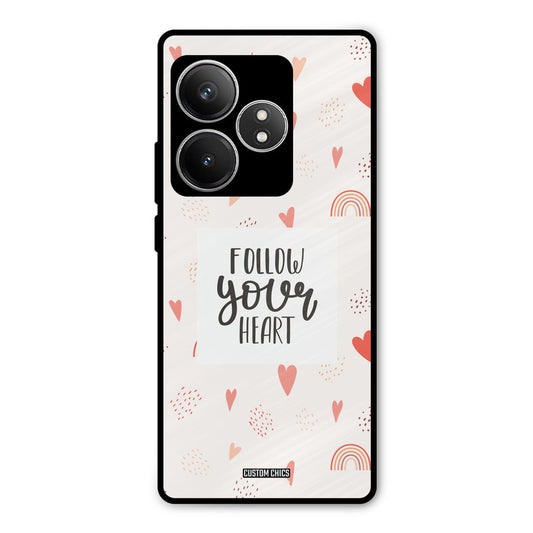Follow Heart Realme GT 6T Mobile Back Cover - Typography PrintShield Case