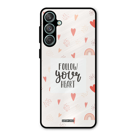 Follow Heart Samsung Galaxy M55 5G Mobile Back Cover - Typography PrintShield Case