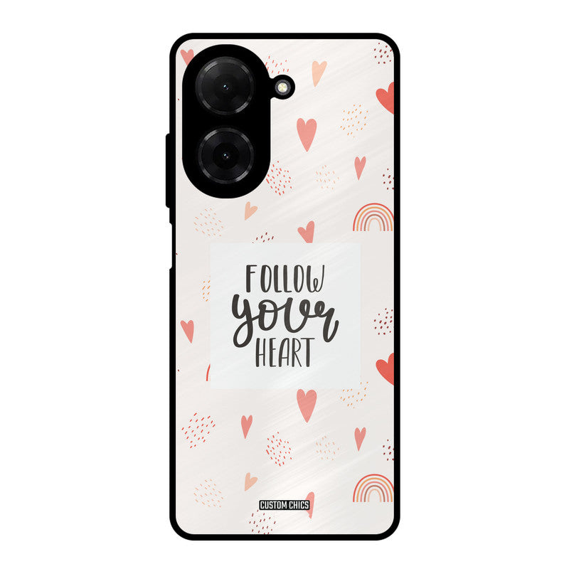 Follow Heart Poco C71 Mobile Back Cover - Typography PrintShield Case