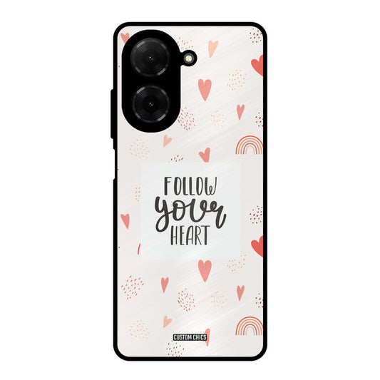 Follow Heart Poco C71 Mobile Back Cover - Typography PrintShield Case