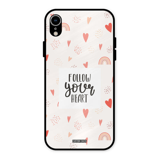 Follow Heart iPhone XR Mobile Back Cover - Typography PrintShield Case