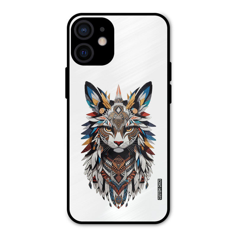 Furry Cat Face iPhone 12 Mini Mobile Back Cover - Cute PrintShield Case