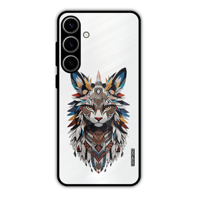 Furry Cat Face Samsung Galaxy S24 Plus Mobile Back Cover - Cute PrintShield Case