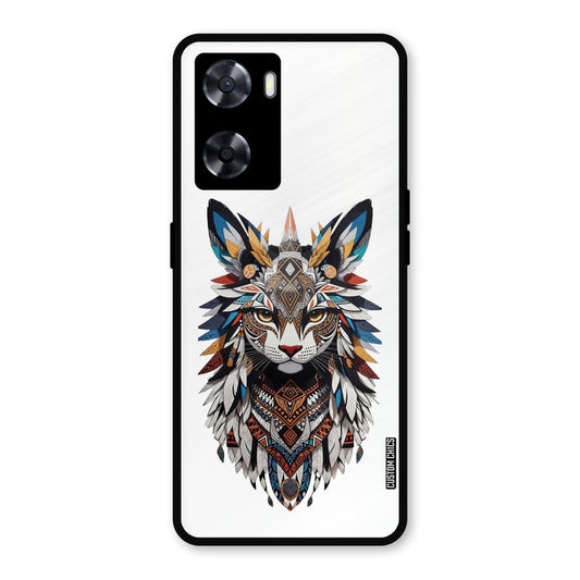 Furry Cat Face Oppo A57 2022 Mobile Back Cover - Cute PrintShield Case