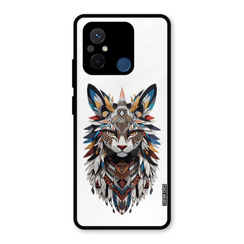 Furry Cat Face Redmi 12c Mobile Back Cover - Cute PrintShield Case