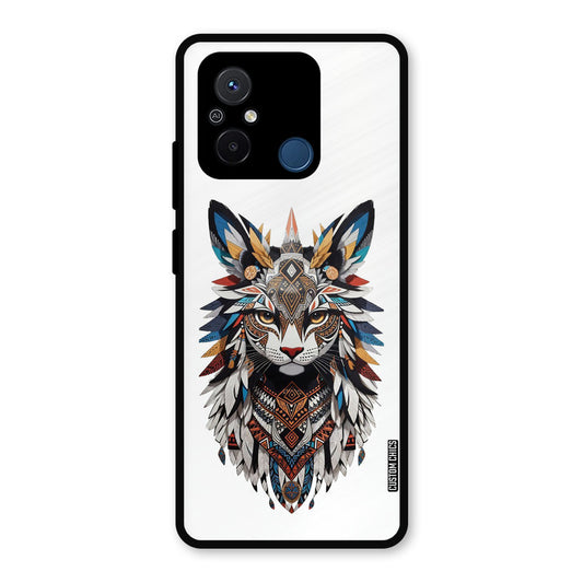 Furry Cat Face Redmi 12c Mobile Back Cover - Cute PrintShield Case