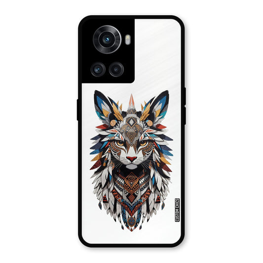 Furry Cat Face OnePlus 10R Mobile Back Cover - Cute PrintShield Case