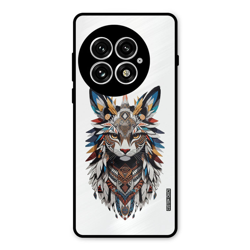 Furry Cat Face Oneplus 13 Mobile Back Cover - Cute PrintShield Case