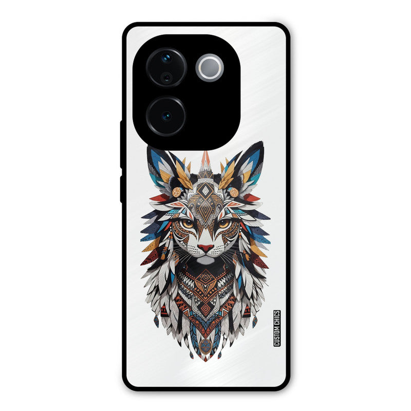 Furry Cat Face Vivo T3 Pro Mobile Back Cover - Cute PrintShield Case