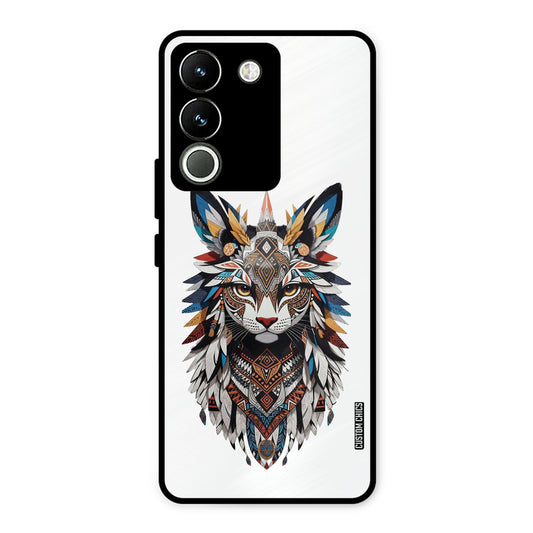 Furry Cat Face Vivo Y200 Mobile Back Cover - Cute PrintShield Case