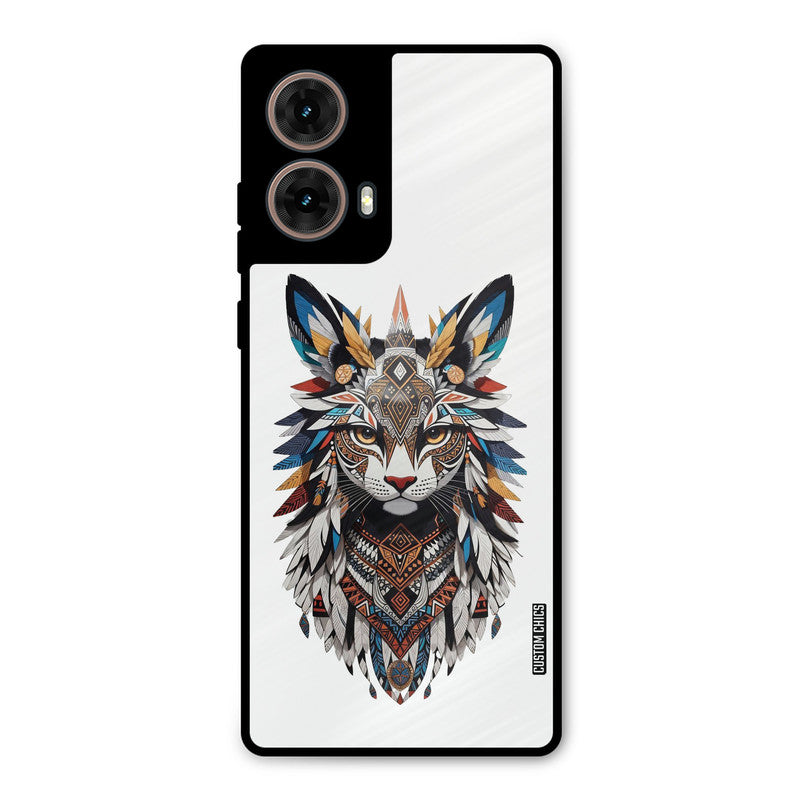 Furry Cat Face Moto G85 Mobile Back Cover - Cute PrintShield Case