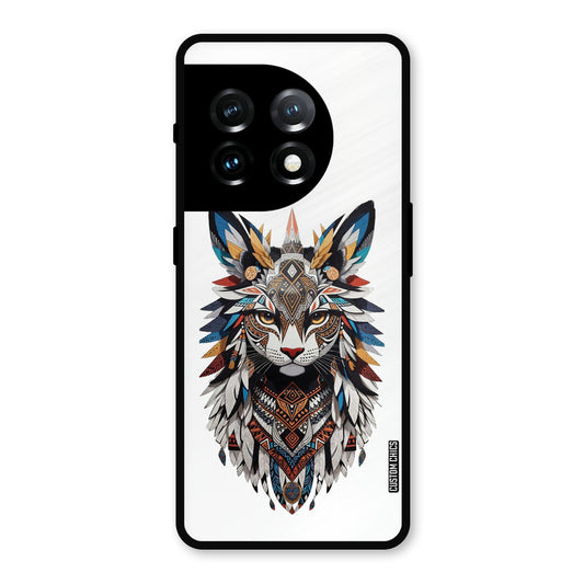 Furry Cat Face OnePlus 11 Mobile Back Cover - Cute PrintShield Case
