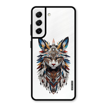 Furry Cat Face Samsung Galaxy S21 FE 5G Mobile Back Cover - Cute PrintShield Case