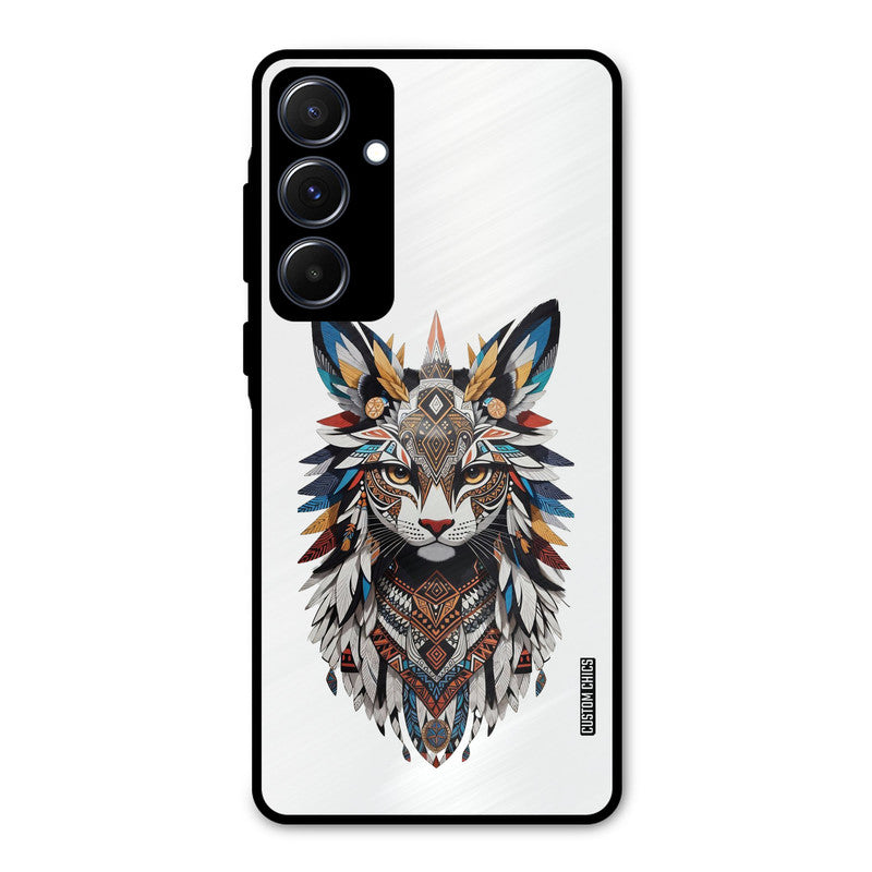 Furry Cat Face Samsung Galaxy A55 5G Mobile Back Cover - Cute PrintShield Case
