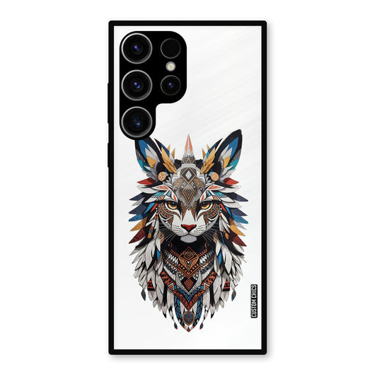 Furry Cat Face Samsung Galaxy S23 Ultra Mobile Back Cover - Cute PrintShield Case