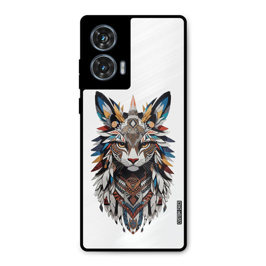 Furry Cat Face Moto G96 Mobile Back Cover - Cute PrintShield Case