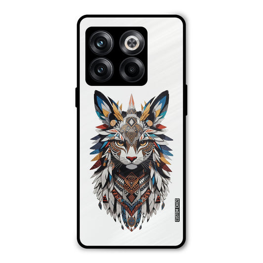 Furry Cat Face Oneplus 10T Mobile Back Cover - Cute PrintShield Case