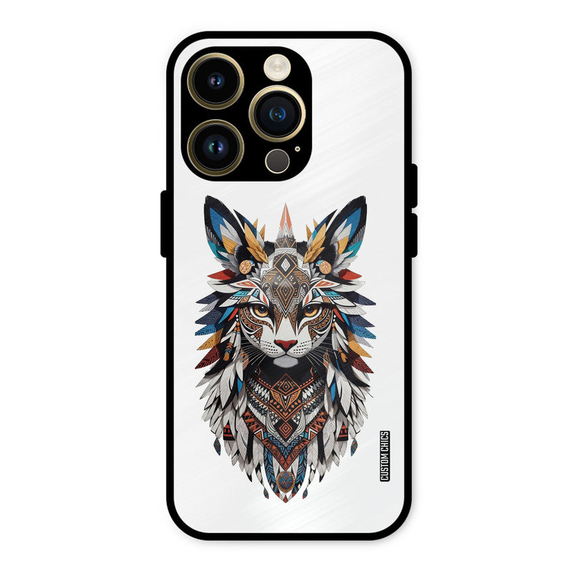 Furry Cat Face iPhone 14 Pro Mobile Back Cover - Cute PrintShield Case