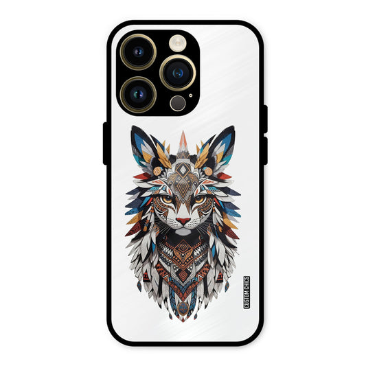 Furry Cat Face iPhone 14 Pro Mobile Back Cover - Cute PrintShield Case