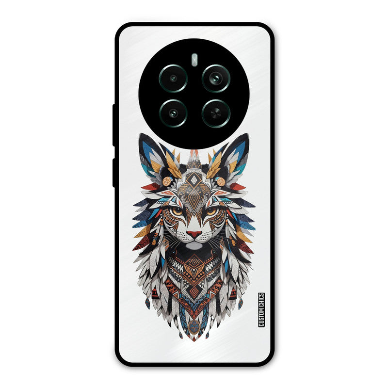 Furry Cat Face Realme 12 Plus Mobile Back Cover - Cute PrintShield Case