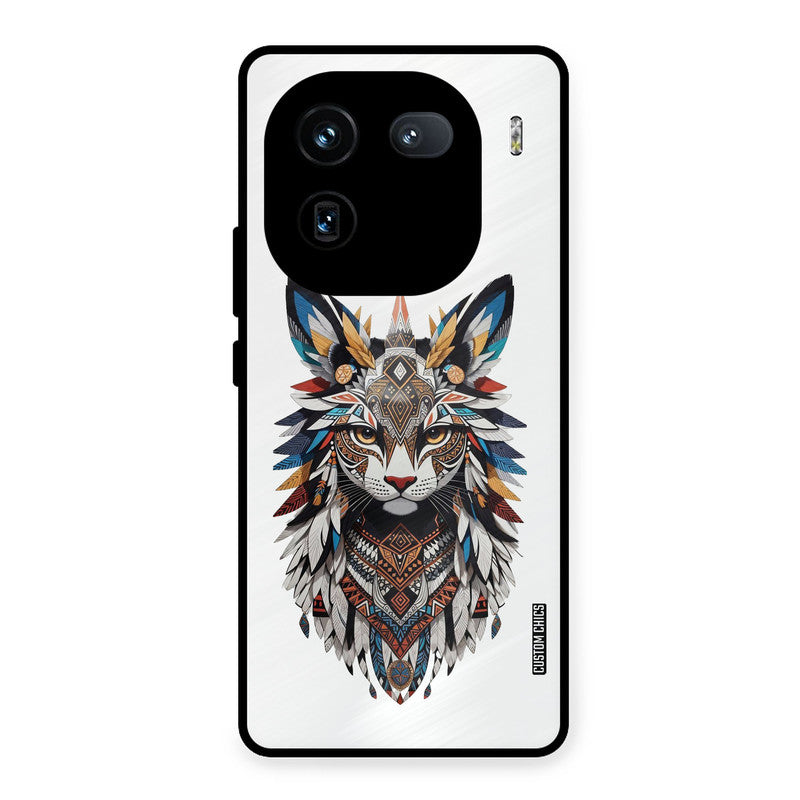 Furry Cat Face iQOO 12 Mobile Back Cover - Cute PrintShield Case