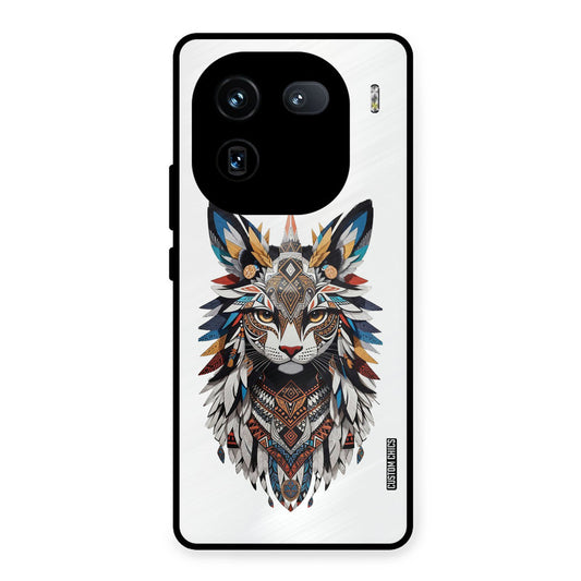 Furry Cat Face iQOO 12 Mobile Back Cover - Cute PrintShield Case