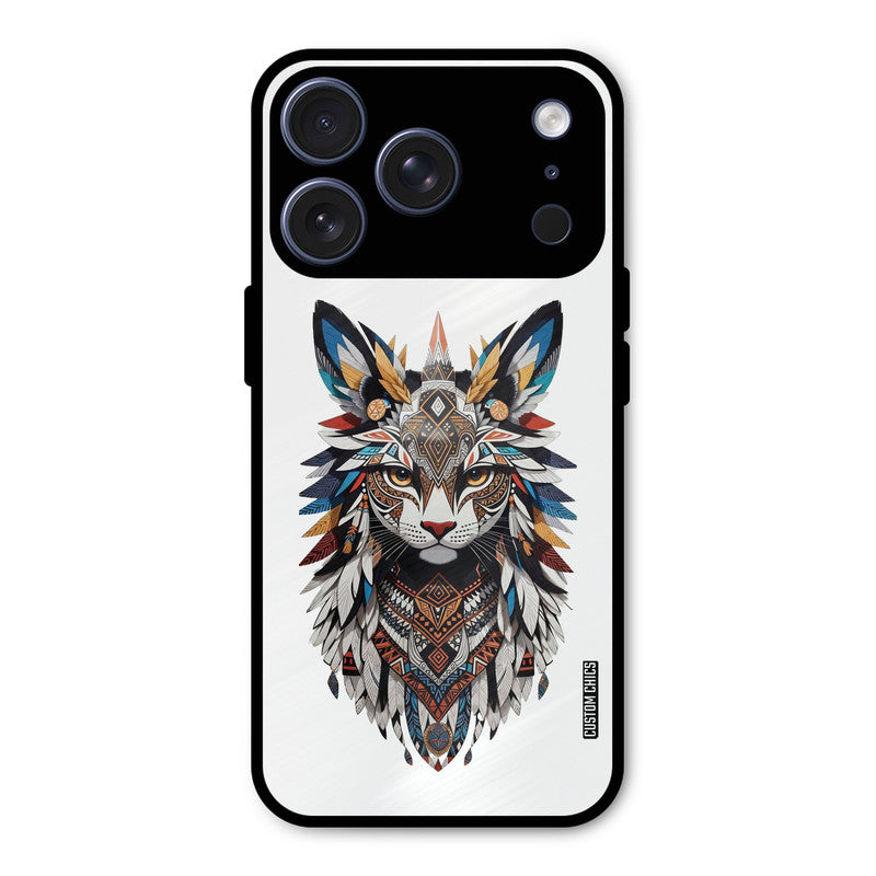 Furry Cat Face iPhone 17 Pro Mobile Back Cover - Cute PrintShield Case