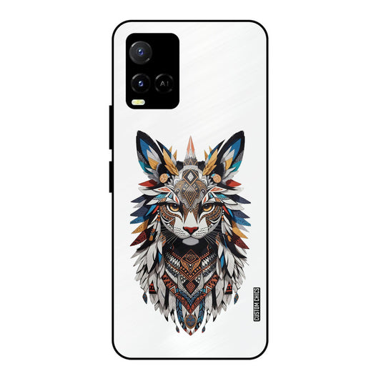 Furry Cat Face Vivo Y33s Mobile Back Cover - Cute PrintShield Case