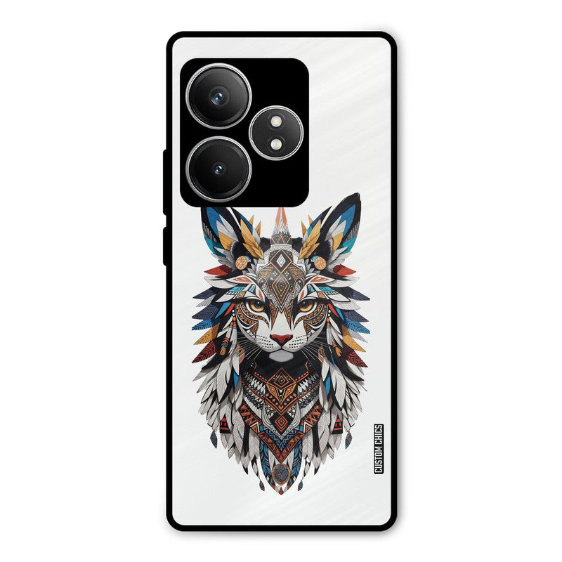 Furry Cat Face Realme GT 6T Mobile Back Cover - Cute PrintShield Case
