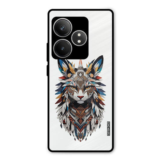 Furry Cat Face Realme GT 6T Mobile Back Cover - Cute PrintShield Case