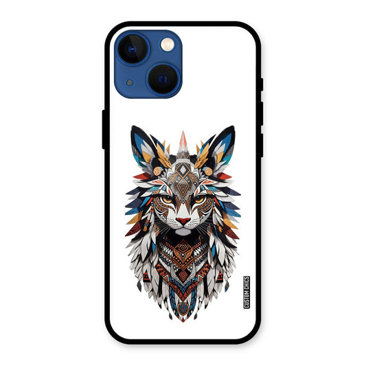 Furry Cat Face iPhone 13 Mini Mobile Back Cover - Cute PrintShield Case