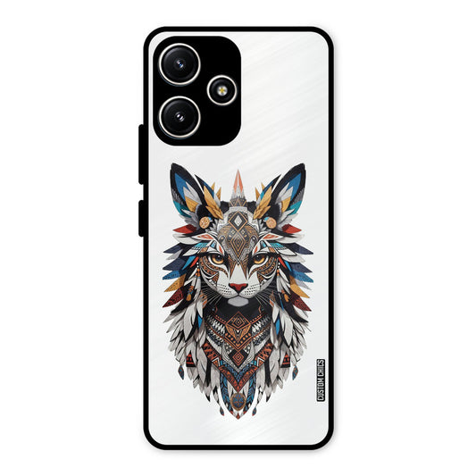Furry Cat Face Redmi 12 5G Mobile Back Cover - Cute PrintShield Case