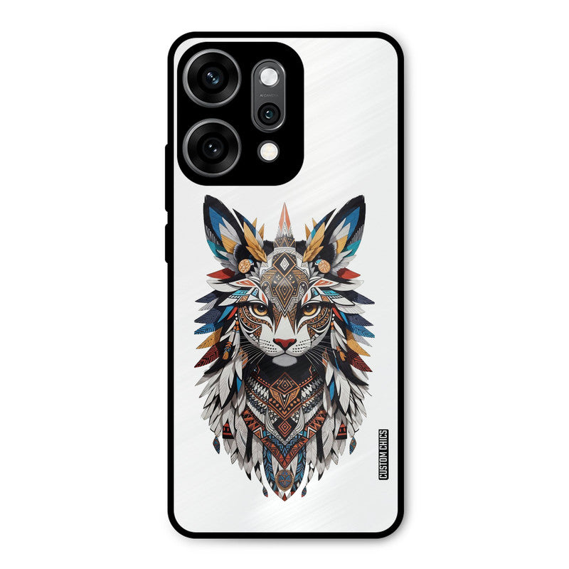 Furry Cat Face Oppo Reno 14 Pro Mobile Back Cover - Cute PrintShield Case