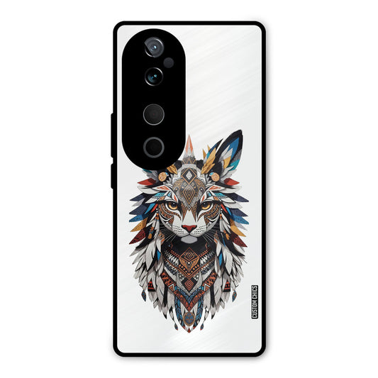 Furry Cat Face Vivo V40 Mobile Back Cover - Cute PrintShield Case