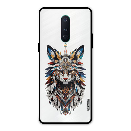 Furry Cat Face Oneplus 8 Mobile Back Cover - Cute PrintShield Case
