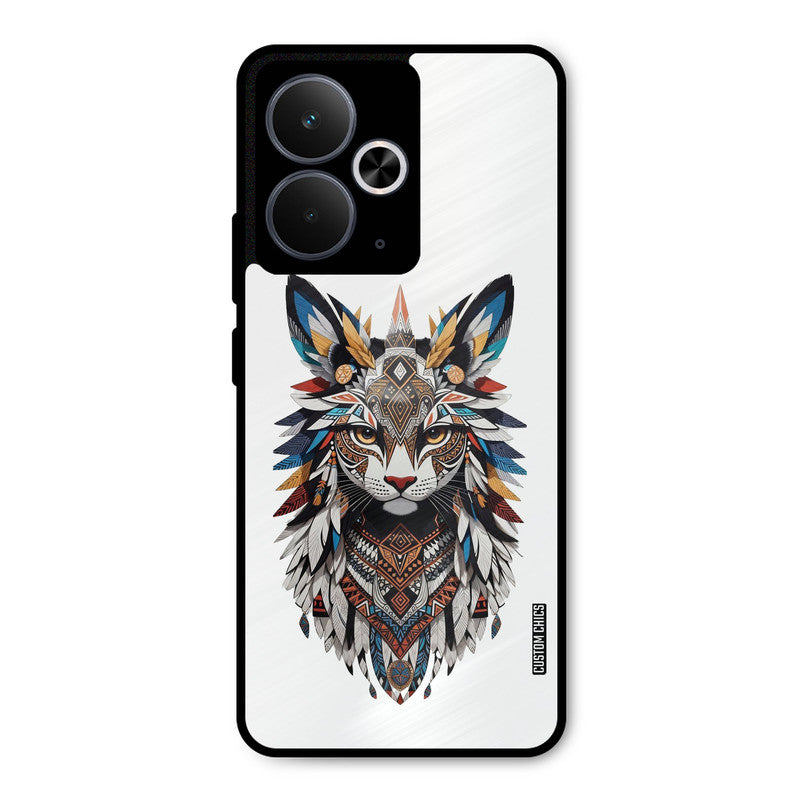Furry Cat Face Realme 14T Mobile Back Cover - Cute PrintShield Case