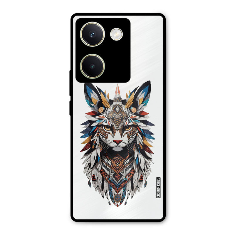 Furry Cat Face Vivo Y200 Pro Mobile Back Cover - Cute PrintShield Case